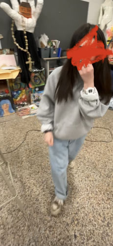 Customer photo review of Vintage Russell Athletic Hoodie Size XL Fits Like Large