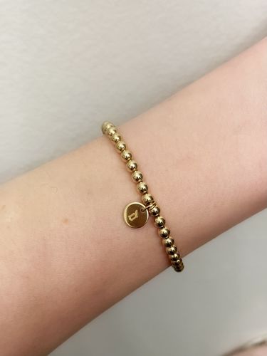 Customer photo review of old english initial juno bracelet (4mm)