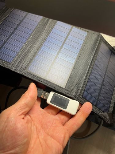 Customer photo review of Portable Foldable Dual USB Outdoor Waterproof Solar Panel Charger