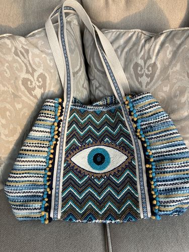 Customer photo review of Grecian Nights Evil Eye Tote