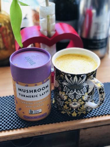 Customer photo review of Mushroom Beet Latte with Chaga