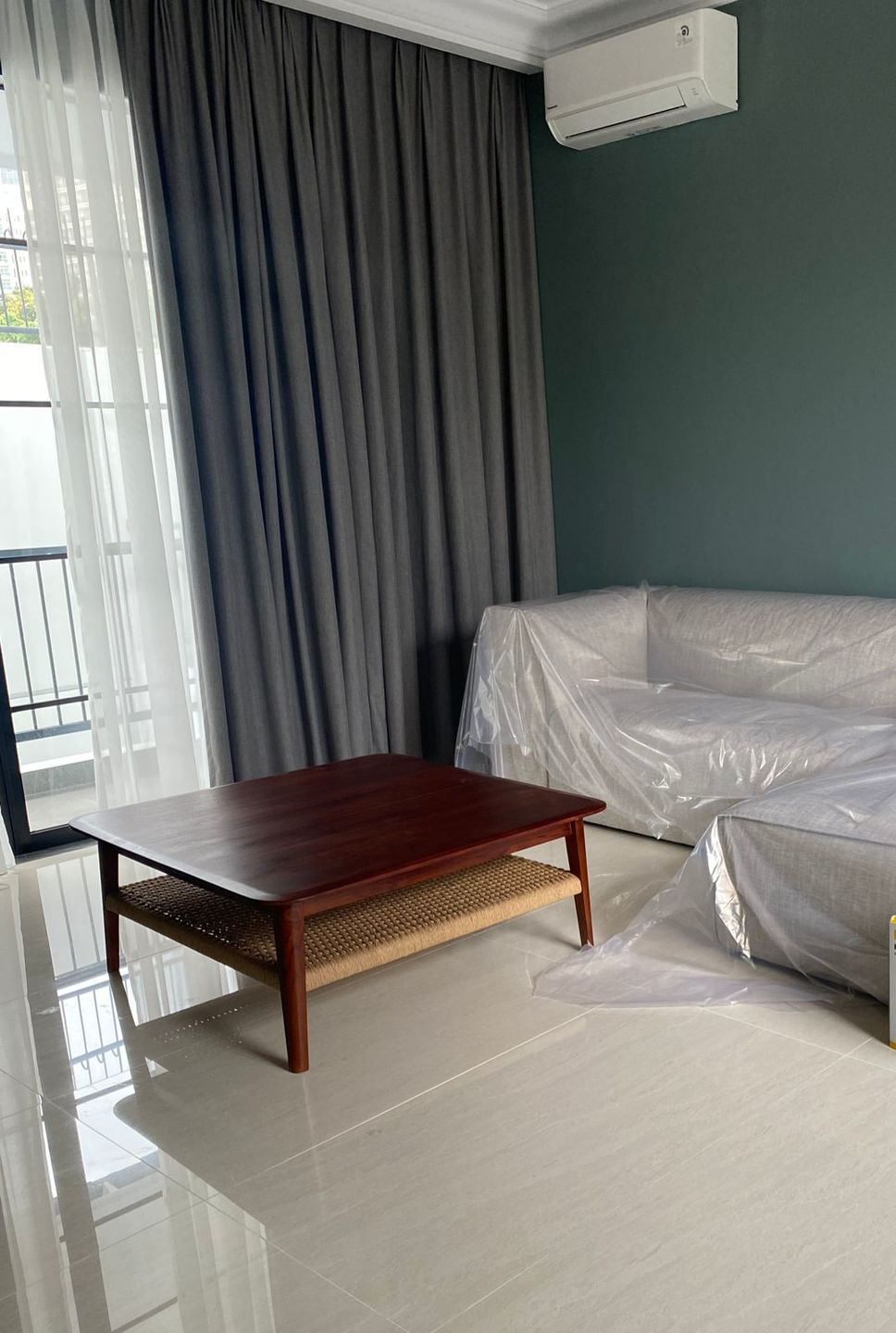 Customer photo review of Square Coffee Table in Premium Teak & Loom