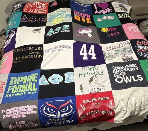 T-shirt quilt featuring florida atlantic university owls by Amber from FL