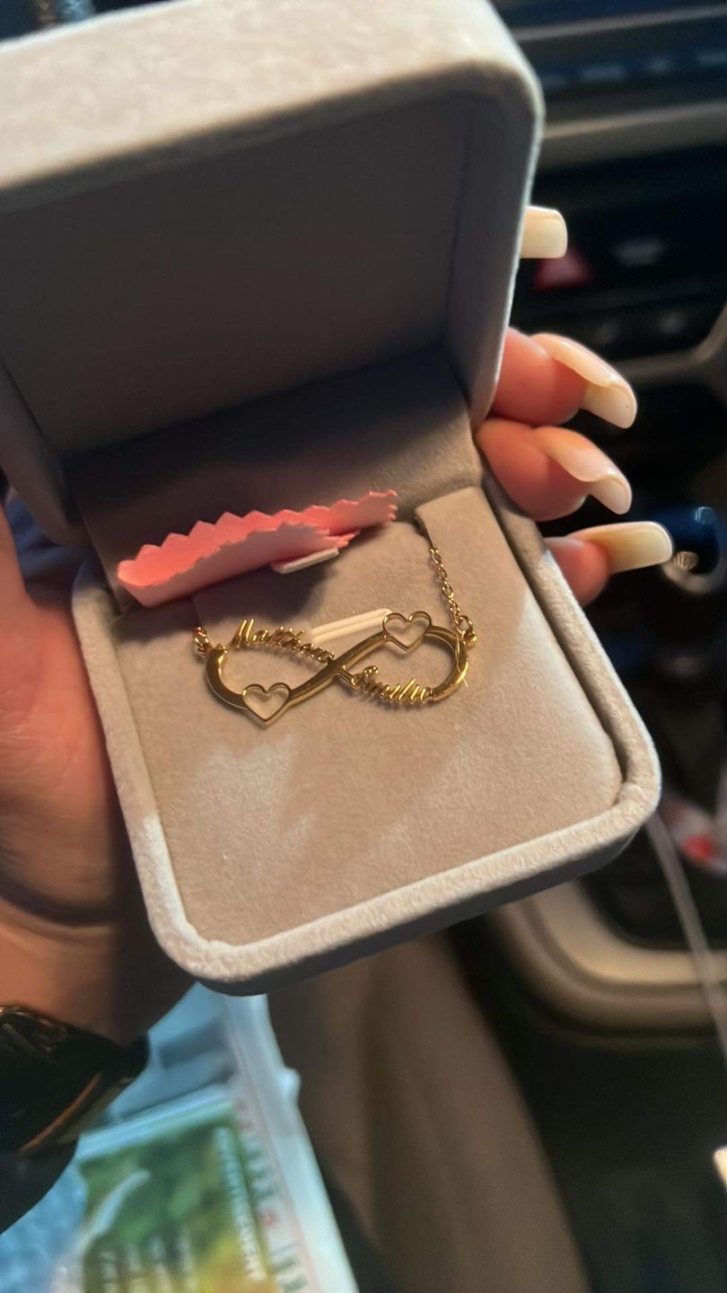 Customer photo review of Infinity Name Necklace