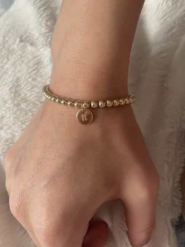 Customer photo review of old english initial juno bracelet (4mm)