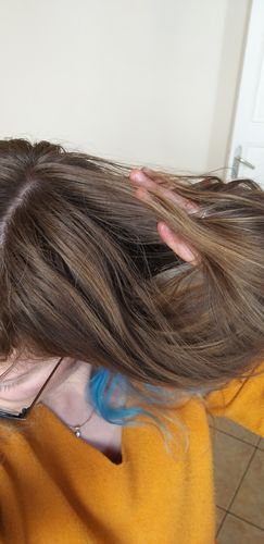 Customer photo review of Notre soin éclaircissant pour des cheveux rayonnants en moins de 5 minutes