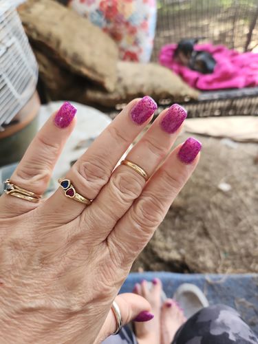 Customer photo review of 【#149】1-3CT 925 Sterling Silver Sakura Pink Moissanite Rings