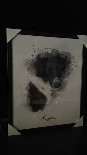 Customer photo review of Πορτραίτο Κατοικίδιου - Νερομπογιά