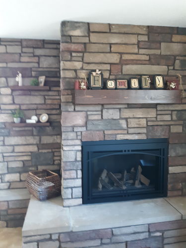 Customer photo review of Rustic Floating Shelves