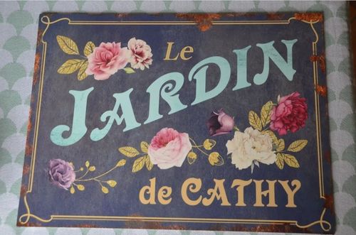 Customer photo review of Mon jardin/potager/autre - Plaque de porte personnalisée