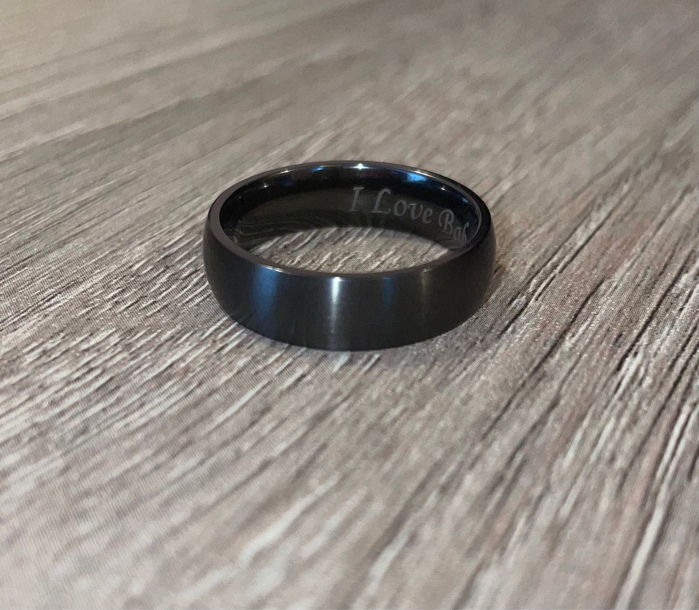 Customer photo review of MARAUDER | Titanium Ring Black Brushed Domed