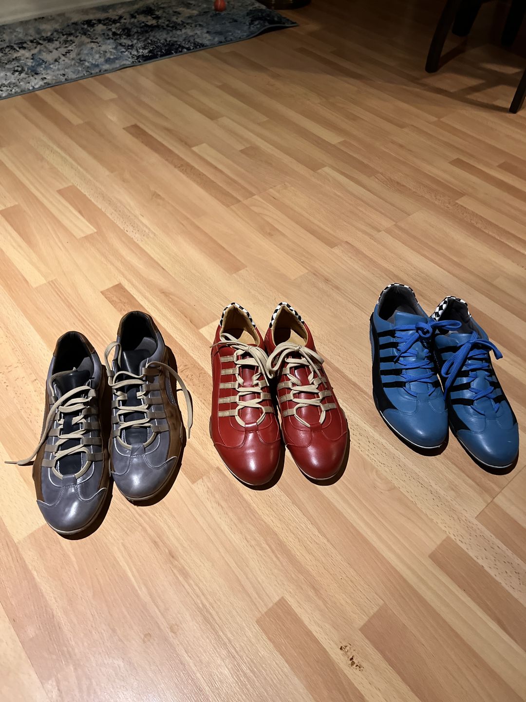 Customer photo review of Men's Racing Sneaker in Corsa Rosso (Red and Sand)