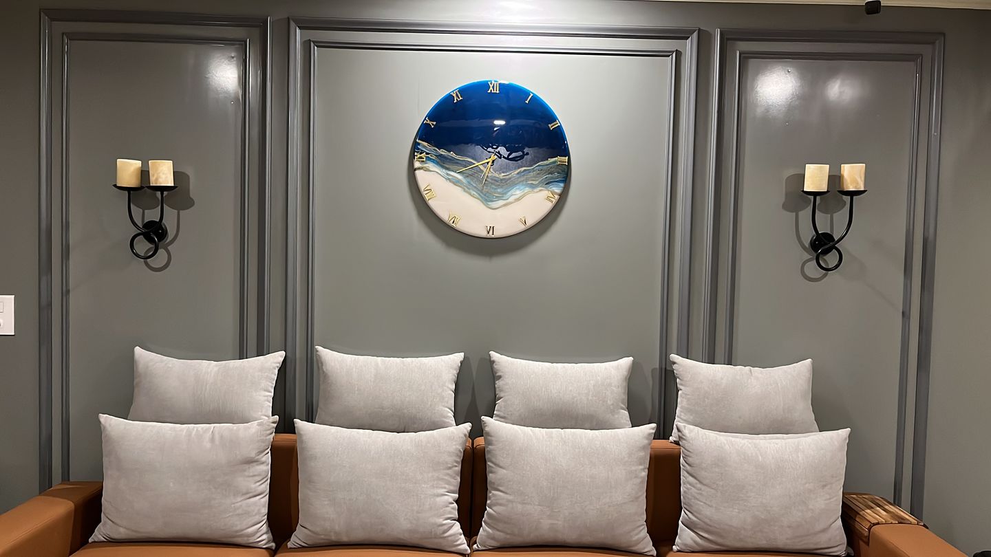Customer photo review of Ticking Thunder Clock Large 27 Inches (Royal Blue)