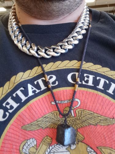 Customer photo review of "Miami Cuban" White Gold Chain 18mm