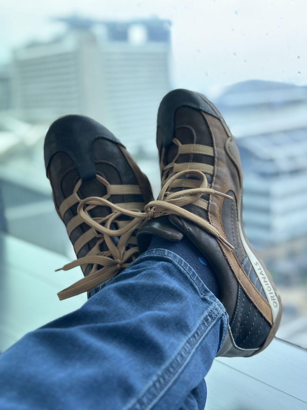 Customer photo review of Men's GrandPrix Sneaker in Designo Marron (Medium and Dark Brown)