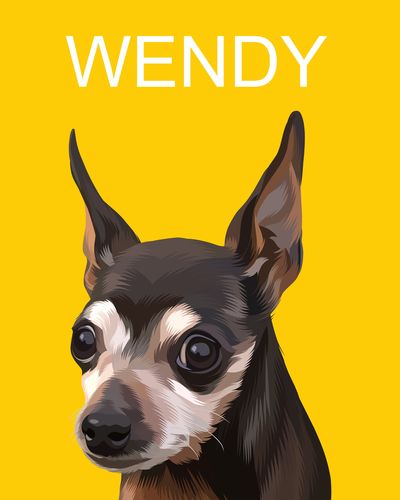 Customer photo review of Petcanvaオーダーメイド ペット似顔絵