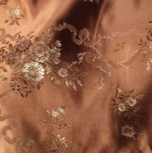 Customer photo review of Gold Floral Print Brocade