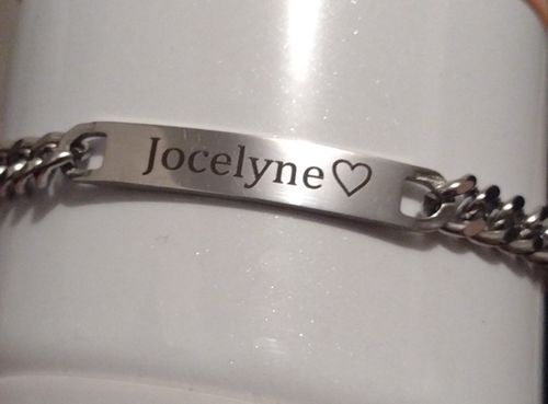 Customer photo review of Engraved Bracelet Set - W/ Eternal Rose Box