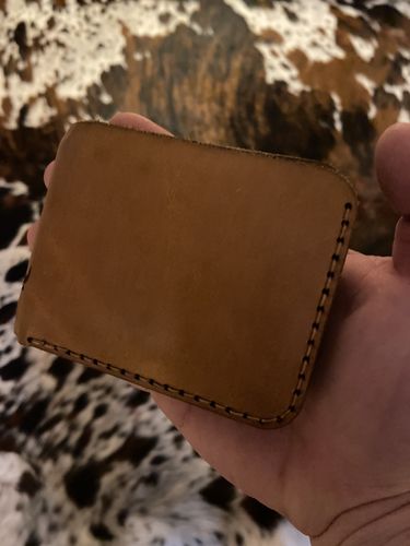 Customer photo review of Bifold Wallet - Brandy Leather Bifold Wallet - RG
