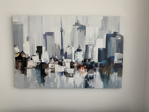 Customer photo review of 'Abstract Toronto' Framed Canvas