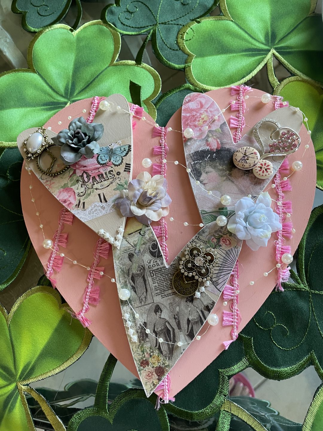 Customer photo review of Unfinished Wood Primitive Heart Shape - Craft - up to 36" DIY