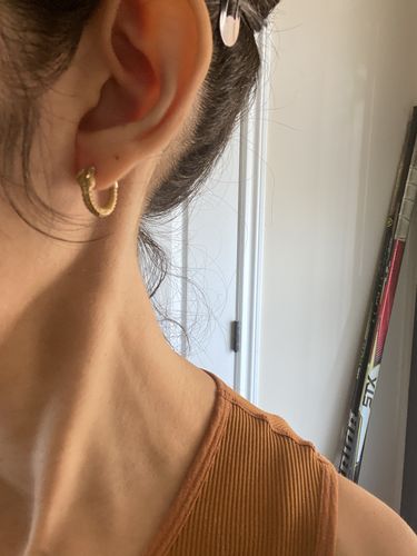 Customer photo review of Ouroboros Earrings