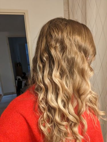 Customer photo review of Notre soin éclaircissant pour des cheveux rayonnants en moins de 5 minutes