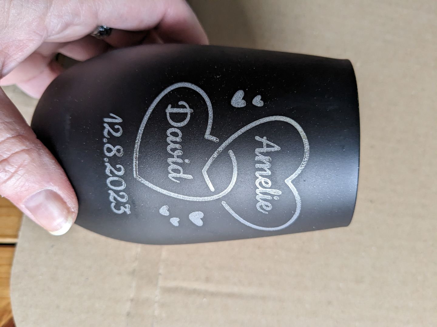 Customer photo review of Zwei Herzen - Paar-Windlicht