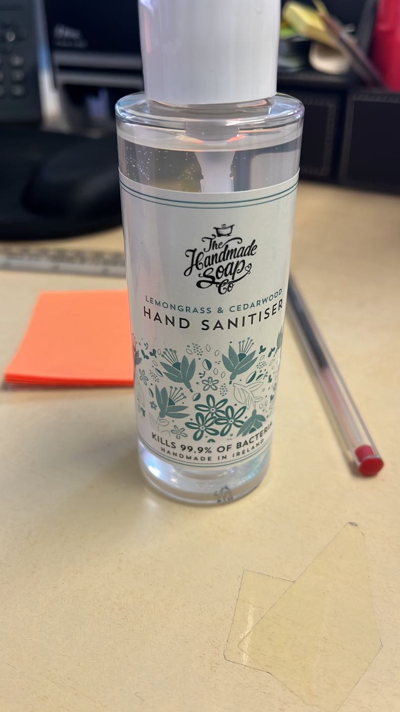 Customer photo review of Hand Sanitiser - Lemongrass & Cedarwood | 100ml