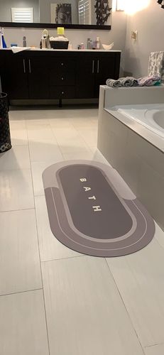 Customer photo review of Super Absorbent Quick Dry Bath Mat