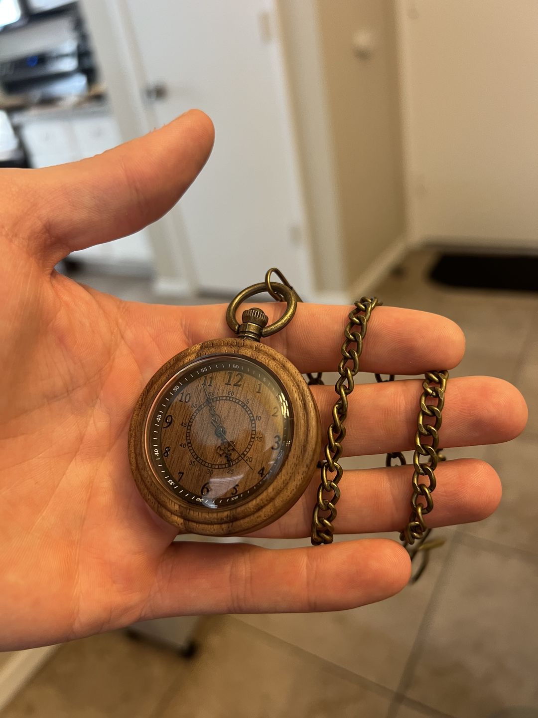 Customer photo review of Wooden Pocket Watch | Clasico