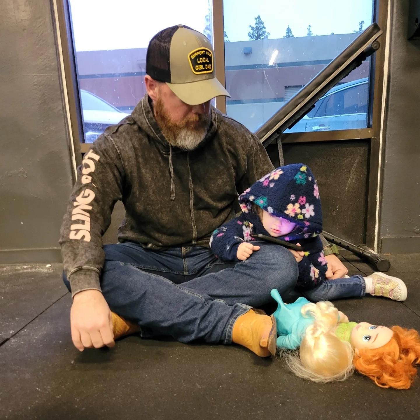 Customer photo review of Support Your Local Girl Dad Patch Hat