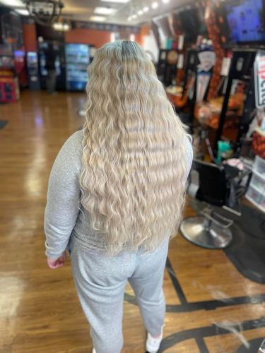 Customer photo review of Raw Tape-In Hair Extensions (1 Pack/100G)