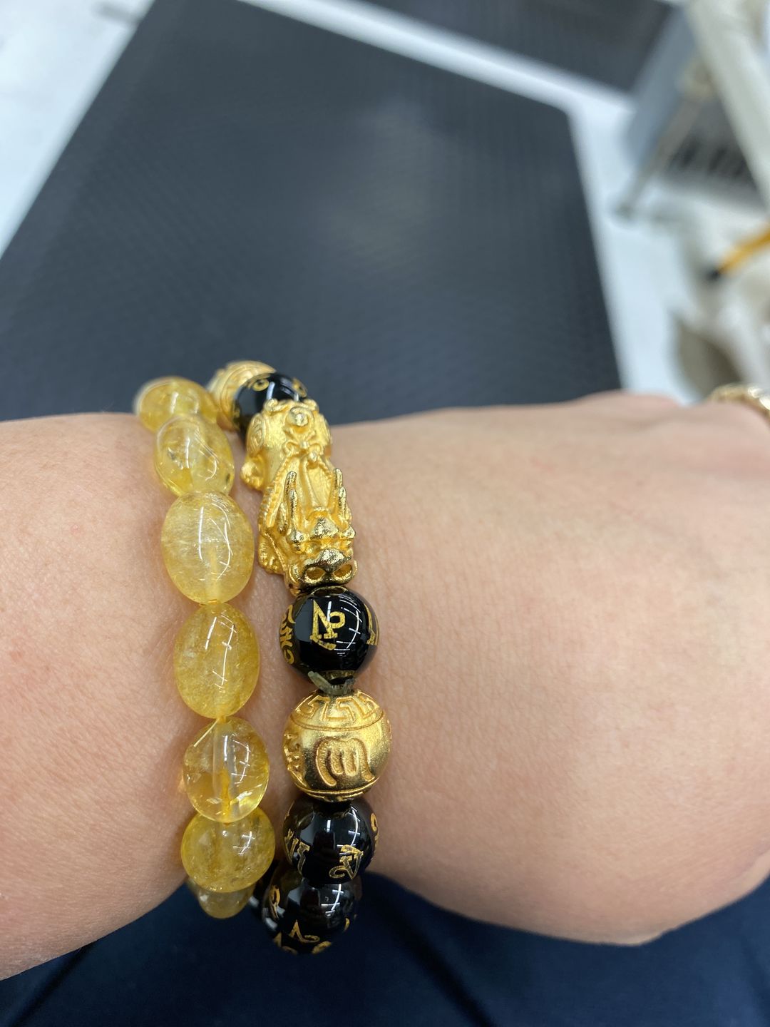 Customer photo review of Feng Shui Black Obsidian Wealth Bracelet