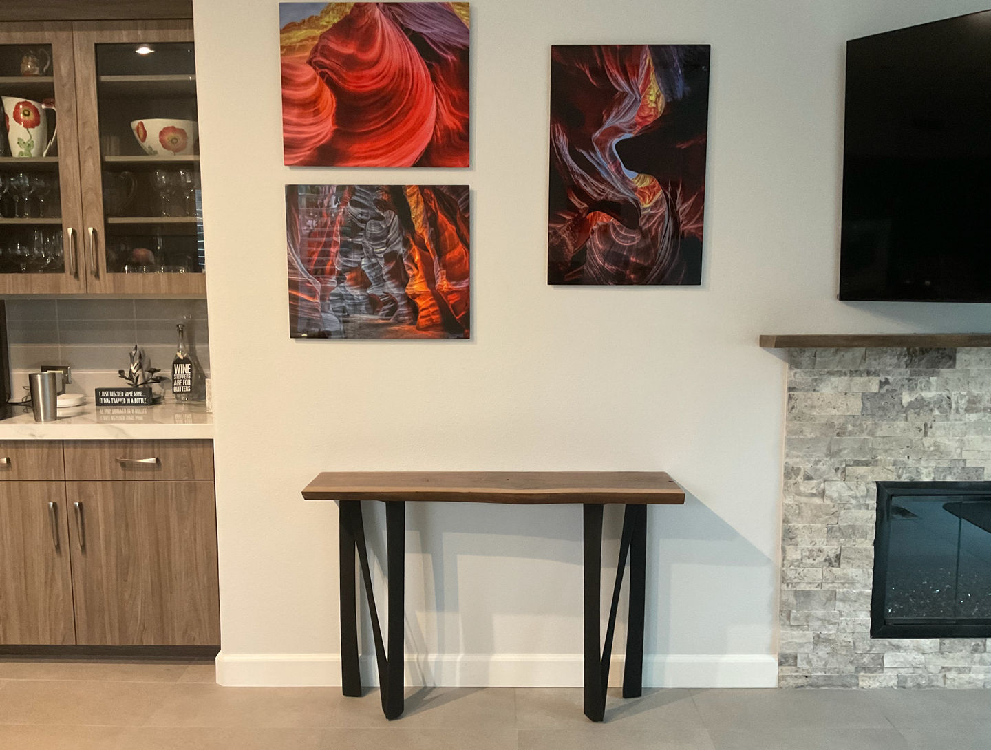 Customer photo review of Metal Console Table Legs - 210 Norah - 11W, 28H inch - Set of 2 pcs - Flowyline