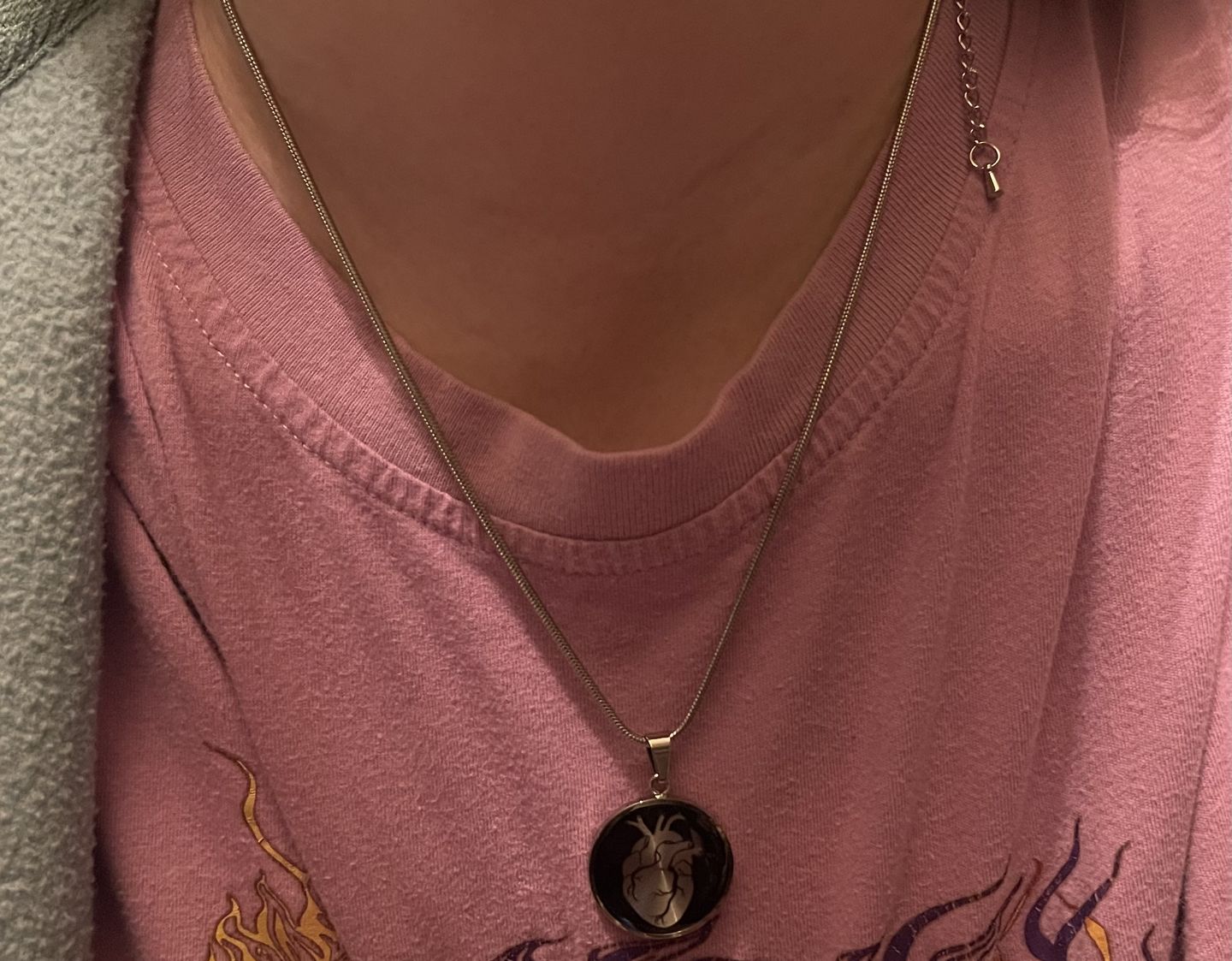 Customer photo review of Personalized Anatomical Heart Necklace, Nurse necklace, Medical Gifts