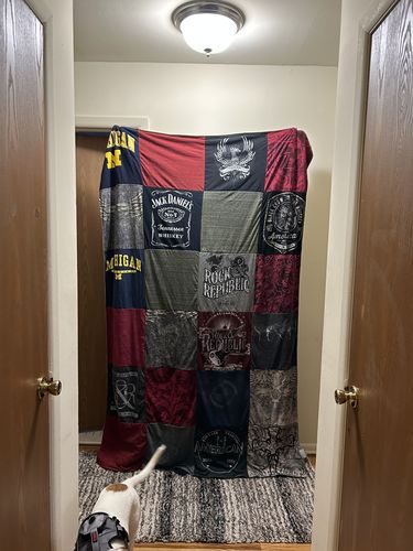 T-shirt quilt from university of michigan by karen from NJ