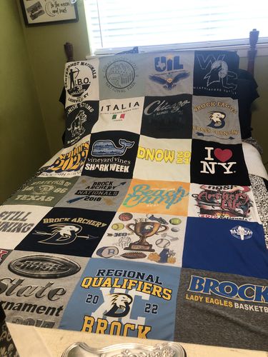 T-shirt quilt featuring brock lady eagles basketball by Shelane from TX