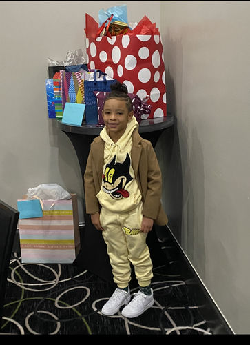 Customer photo review of Kids RAW Drip Lime Green Chenille Hoodie and Jogger Set