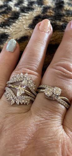 Customer photo review of Wishbone Crown CZ Eternity Ring in Sterling Silver