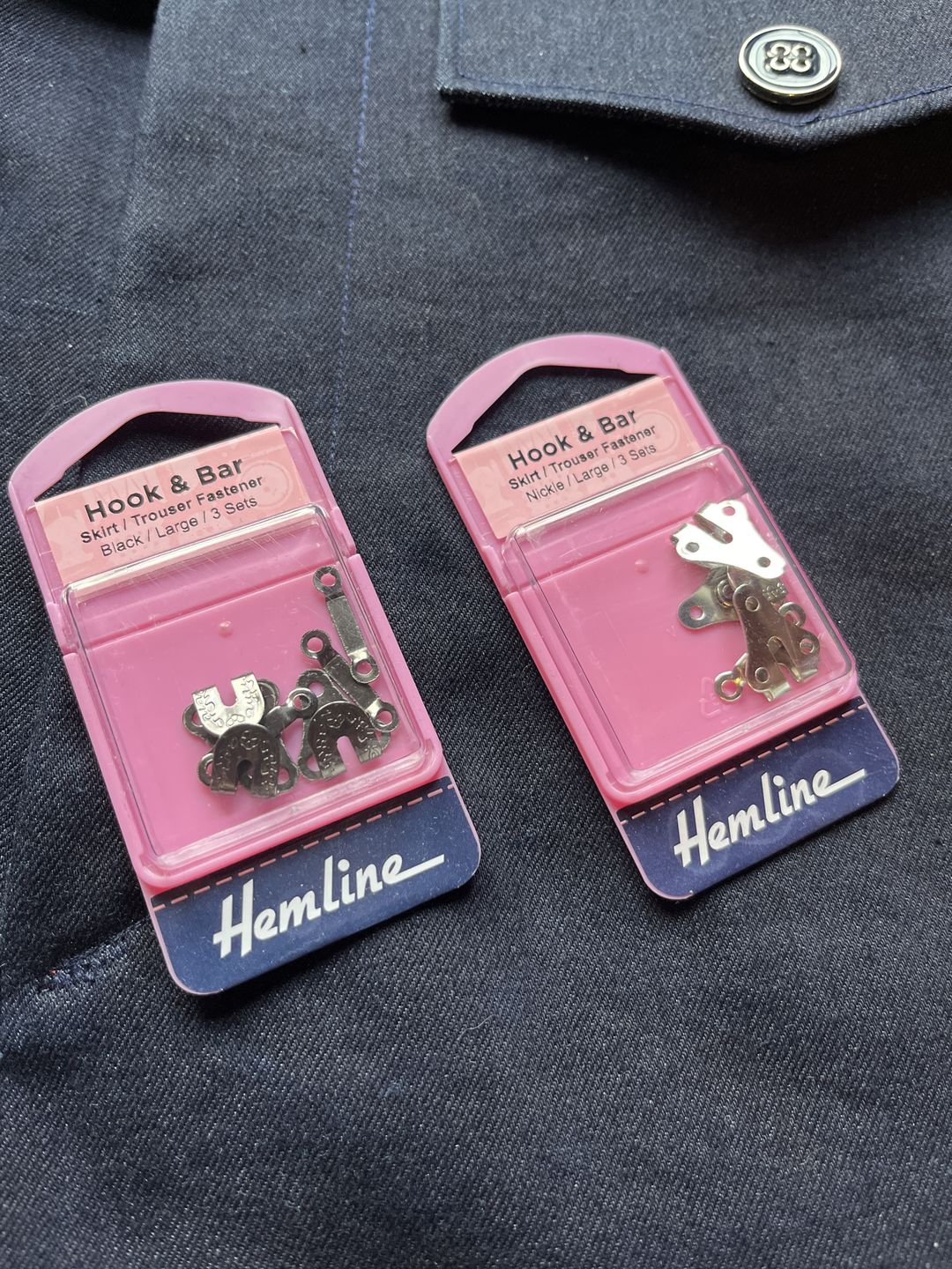 Customer photo review of Hemline Skirt/Trouser Hook and Bar Fasteners