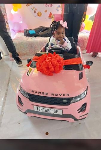 Customer photo review of Kids Electric Ride On Car Range Rover Evoque Coupè Pink