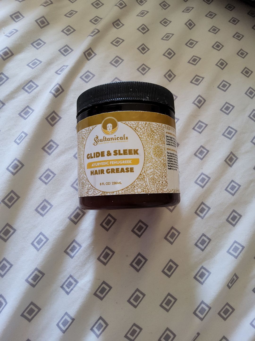 Customer photo review of Glide & Sleek, Ayurvedic Fenugreek Hair Grease