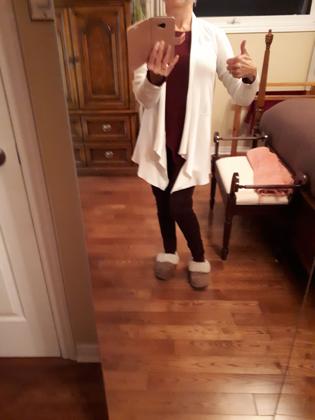 Customer photo review of Dreamy Waterfall Cardigan (Off White)
