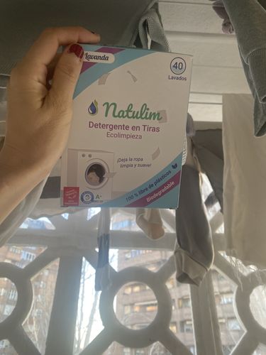 Customer photo review of Eco-Tiras de Detergente 40 lavados Natulim