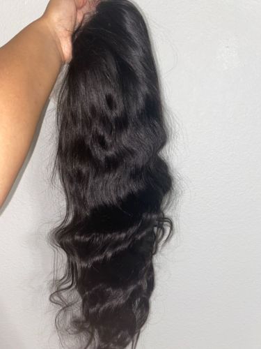 Customer photo review of New Launch Wear & Go Natural Black 5x5 Lace Closure Body Wave Pre Plucked Glueless Wig