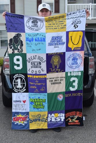 T-shirt quilt featuring gvsu football by Mellissa from MI