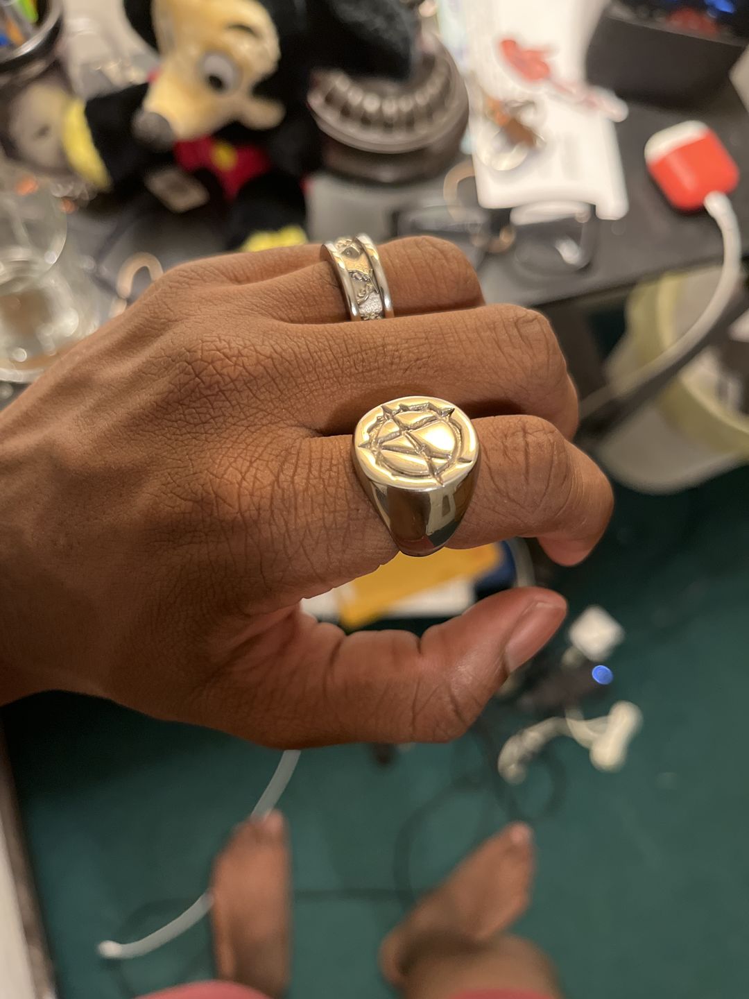 Customer photo review of ANARCHY SIGNET RING