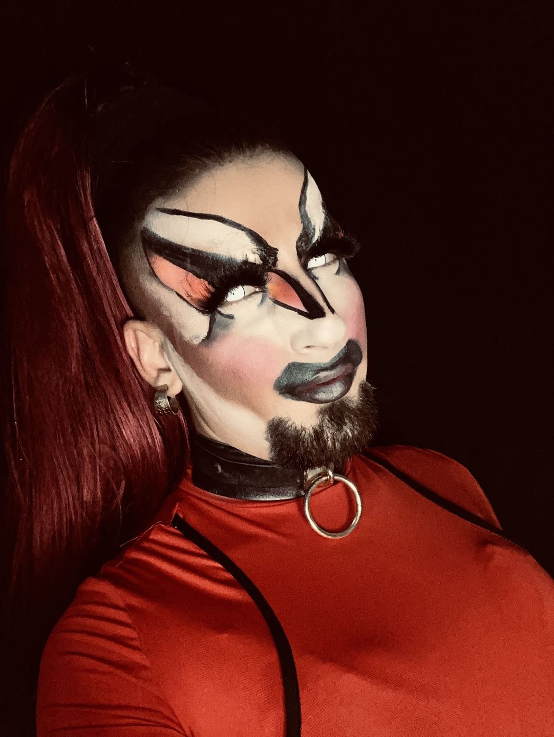 Customer photo review of Halloween Rick White Contact Lenses