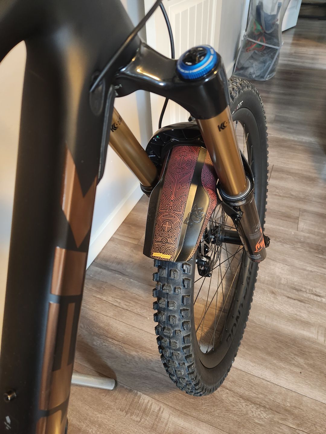 Customer photo review of Fox 36/38 Bolt-On Short Fender Decal Kit
